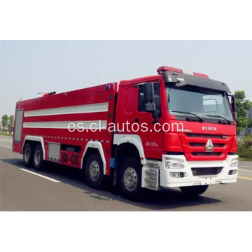 Sinotruck howo 8x4 camión de bomberos de espuma